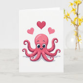 Carte Heartfelt Octopus Art Card (Fleur jaune)
