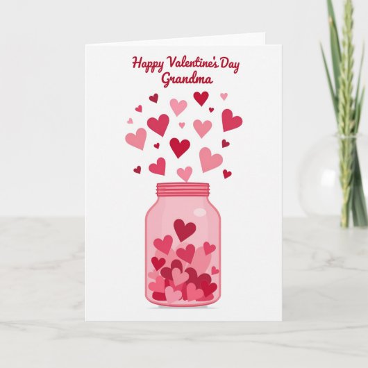 Carte Hearts In A Jar Grandma Card (Devant)