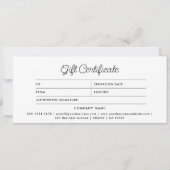 Carte Hearts Minimalist Black Gift For You Certificate (Devant)