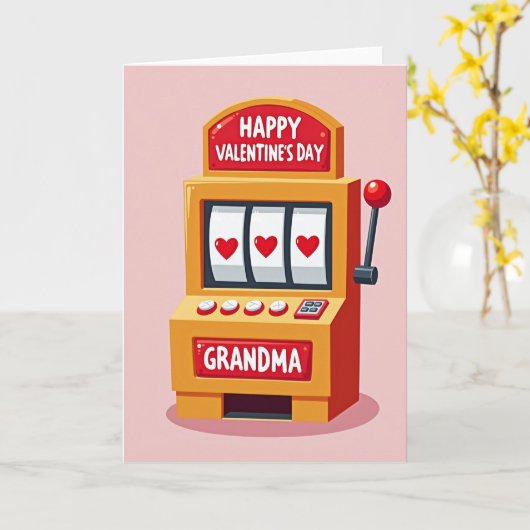 Carte Hearts Pattern Grandma Card (Fleur jaune)
