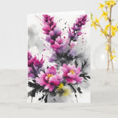 Carte Heather - Fleurs à l'aquarelle (Fleur jaune)