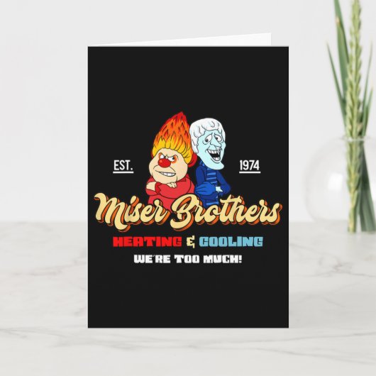 Carte Heating And Cooling Brothers Christmas Retro (Devant)