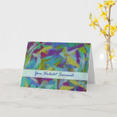 Carte hébreue d'impressionniste d'abrégé sur (Fleur jaune)