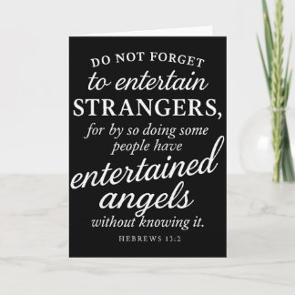 Carte Hébreux 13_2 Verset biblique Hébergé anges Foi 
