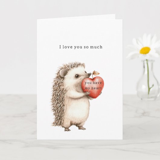 Carte Hedgehog Love So Much (Petite plante)