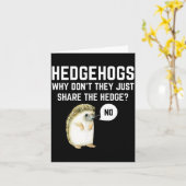 Carte Hedgehogs Why Don't They Just Share The Hedge Funn (Fleur jaune)