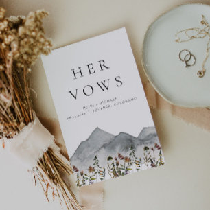 Carte HEIDI Boho Mountain Fleur sauvage Ses voeux de Mar