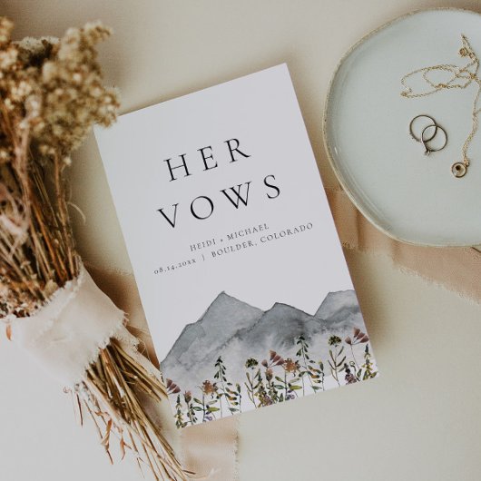 Carte HEIDI Boho Mountain Fleur sauvage Ses voeux de Mar