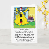 Carte Hein ! Chien Drôle Anniversaire Salut (Fleur jaune)