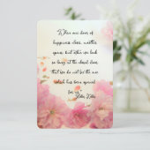 Carte Helen Keller cite sur Happiness Flat Card (Debout devant)