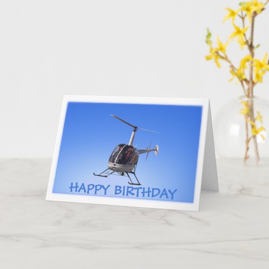 Carte Hélicopter Card (Fleur jaune)