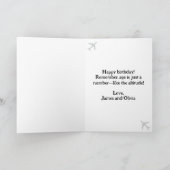 Carte Hélicoptère Avion, Anniversaire d'aviation Cool (Intérieur)