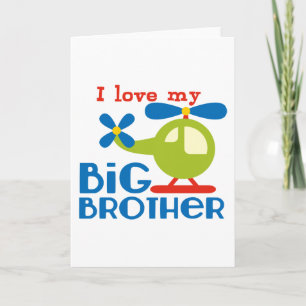 Carte Hélicoptère J'aime mon Big Brother