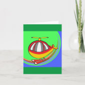 Carte Hélicoptère Jaune Et Rouge (Devant)