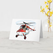 Carte Hélicoptère mignon (Fleur jaune)