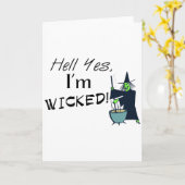 Carte Hell Yes I'm Wicked (Fleur jaune)