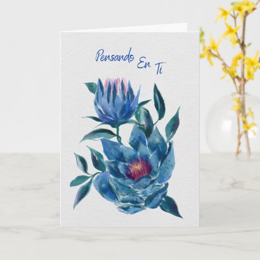 Carte Hellebores Azules Pensando en Ti (Fleur jaune)