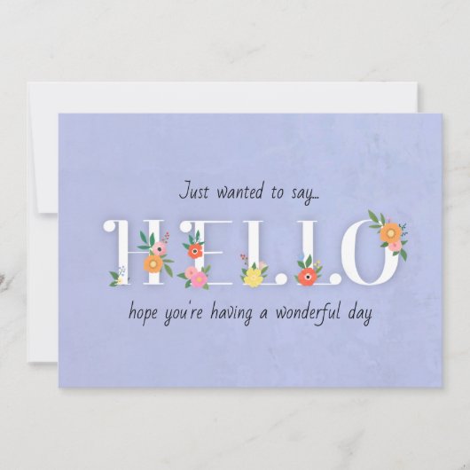 Carte Hello (Devant)