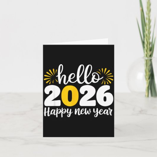 Carte Hello 2026 Happy New Year 2026 New Year's Eve Part (Devant)