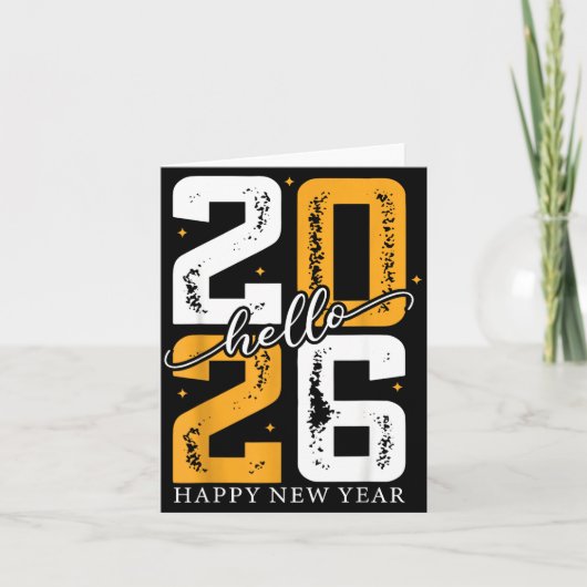 Carte Hello 2026 Happy New Year 2026 New Year's Eve Part (Devant)
