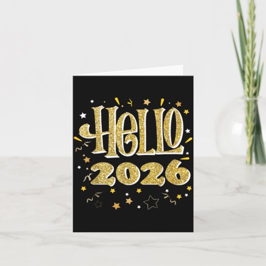 Carte Hello 2026 Happy New Year Pajama Funny Family Matc (Devant)