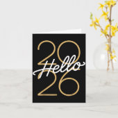 Carte Hello 2026 New Year Celebration Eve Party Men Wome (Fleur jaune)