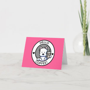 Carte Hello Coffee Westie Note