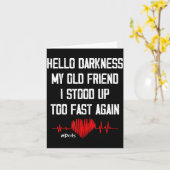 Carte Hello Darkness My Old Friend I Stood Up Too Fast A (Fleur jaune)
