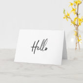 Carte Hello de script simple (Fleur jaune)