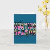 Carte Hello Deer Season Goodbye Boyfriend Camo Flag Hunt (Fleur jaune)