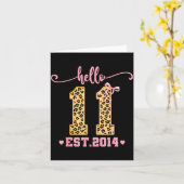 Carte Hello Eleven Est 2014 11th Birthday Coquette Bow L (Fleur jaune)