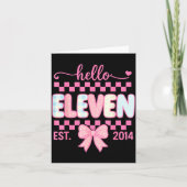 Carte Hello Eleven Est 2014 Coquette Bow Happy 11th Birt (Devant)