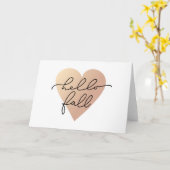 Carte Hello Fall Love Heart (Fleur jaune)