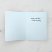 Carte Hello Friendship Whimsical Kid Flying Plane (Intérieur)