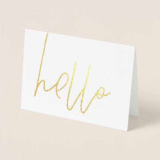 Carte Hello Gold Foil (Devant)