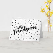 Carte Hello Handsome (Fleur jaune)