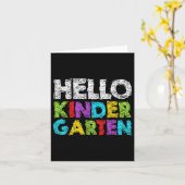 Carte Hello Kindergarten Funny Back To School Student &a (Fleur jaune)