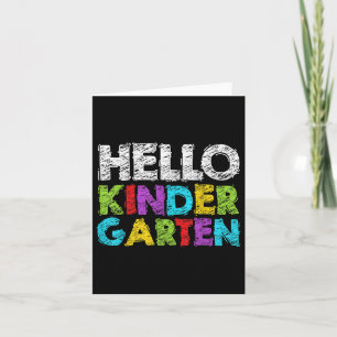 Carte Hello Kindergarten Funny Back To School Student &a
