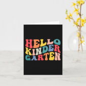Carte hello kindergarten teacher back to school Ret (Fleur jaune)