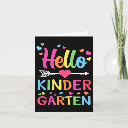 Carte Hello Kindergarten Team Kinder Byck To School Teac (Devant)