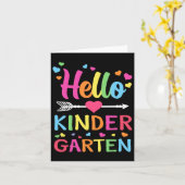 Carte Hello Kindergarten Team Kinder Byck To School Teac (Fleur jaune)