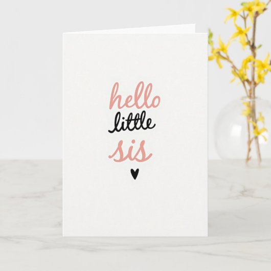 Carte Hello Little Sis Sweet Card (Fleur jaune)