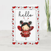 Carte Hello Lovely Ladybug Fairy (Devant)