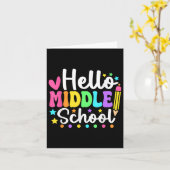 Carte Hello Middle School Retour À L'École Enseignants É (Fleur jaune)