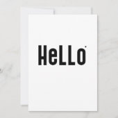Carte Hello - minimalistic typography card (Devant)