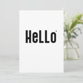 Carte Hello - minimalistic typography card (Debout devant)