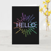 Carte Hello (Multi Language) Greeting Cards (Fleur jaune)