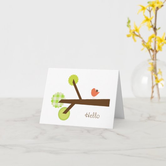 Carte Hello Note (Fleur jaune)
