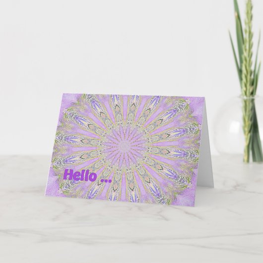 Carte Hello Note, Lavender Digital Design (Devant)
