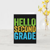 Carte Hello Second Grade Fun 2nd Grade Byck À l'école (Fleur jaune)